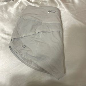 White lululemon speed ups size 2; 2 inch inseam